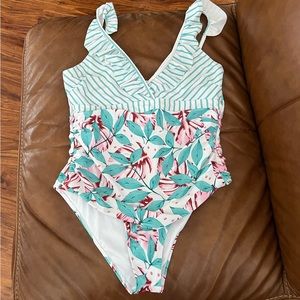 One piece bathing suit.